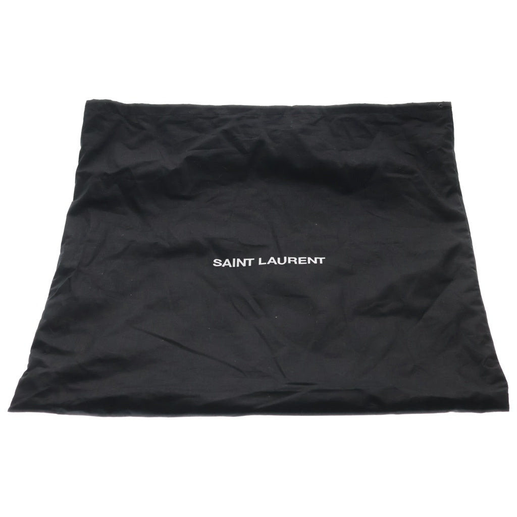 SAINT LAURENT PARIS(サンローランパリ) ノースサウス トートバッグ ハンドバッグ ブラック キャンバス×レザー 631682 シルバー金具