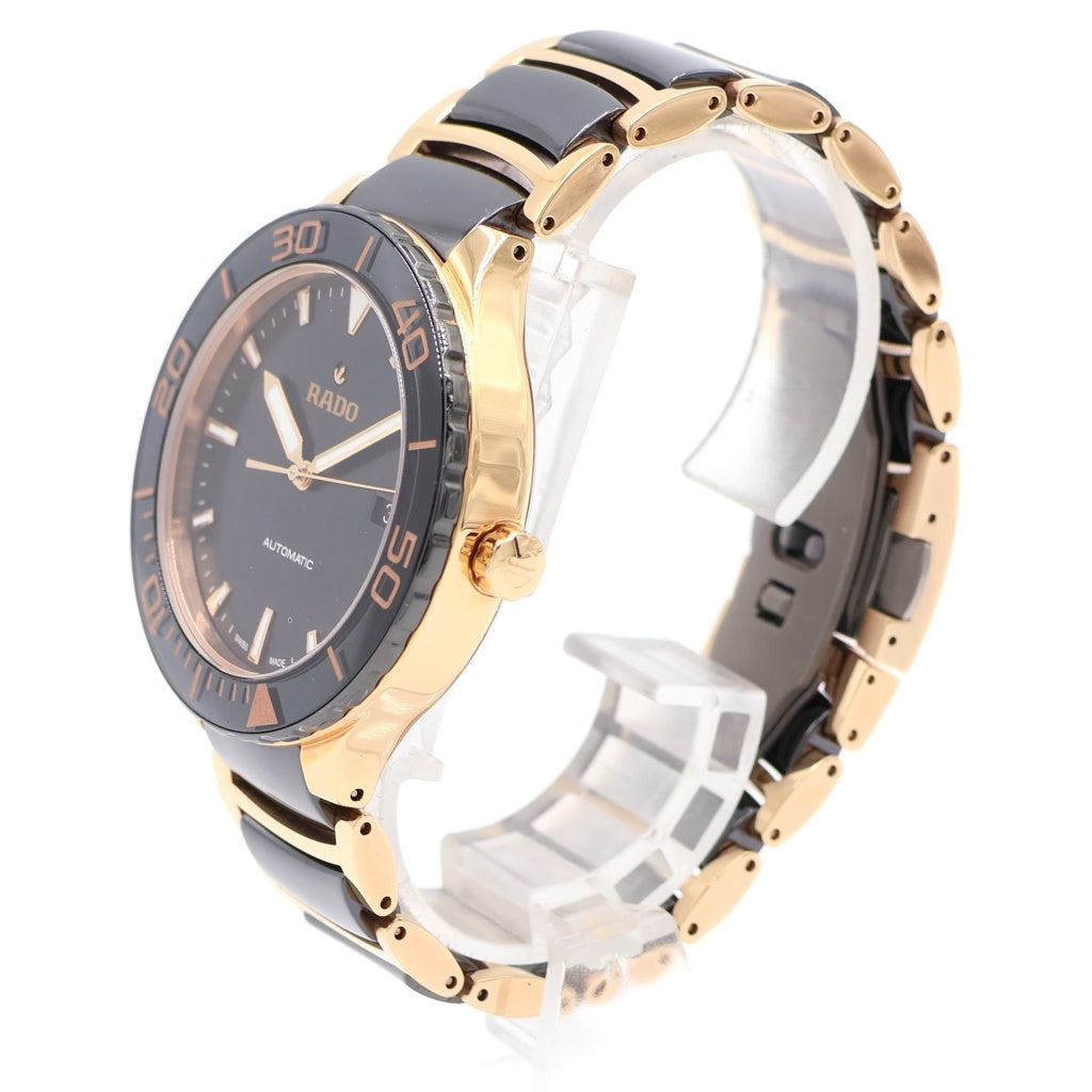 RADO(ラド―) セントリックス 黒文字盤 セラミック 自動巻き 腕時計 ブラック/ゴールド R30001152