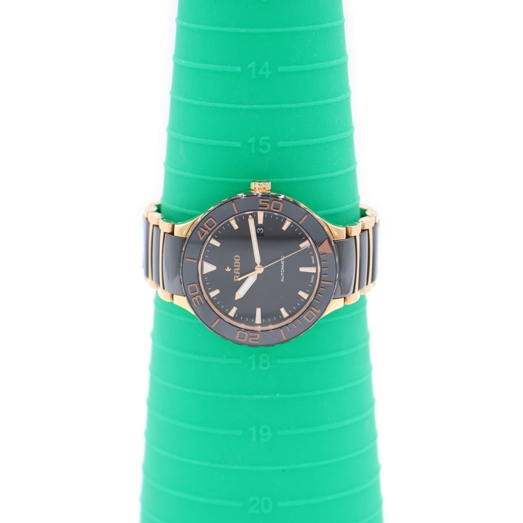 RADO(ラド―) セントリックス 黒文字盤 セラミック 自動巻き 腕時計 ブラック/ゴールド R30001152