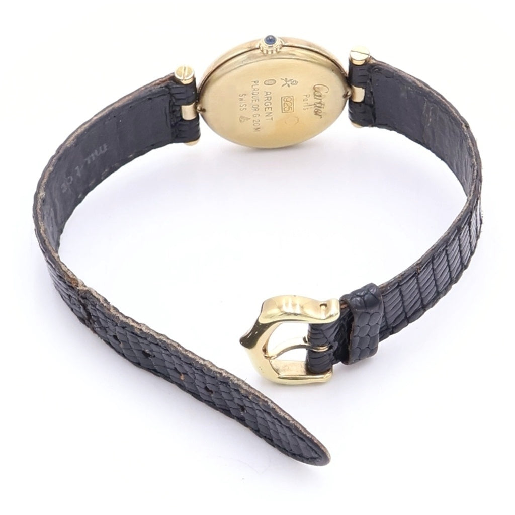 Cartier(カルティエ) ヴァンドーム ルイ カルティエ アイボリー文字盤 925×革/QZ 1981/10/23 カード 84978213 18019688