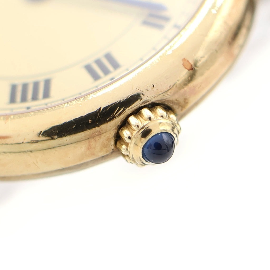 Cartier(カルティエ) ヴァンドーム ルイ カルティエ アイボリー文字盤 925×革/QZ 1981/10/23 カード 84978213 18019688