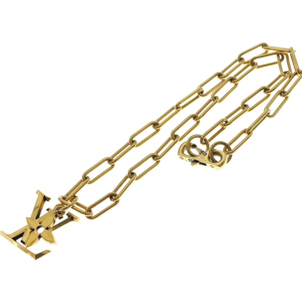 LOUIS VUITTON(ルイヴィトン) コリエ フラワーネックレス LVイニシャル ゴールド GP MP2890 レディース