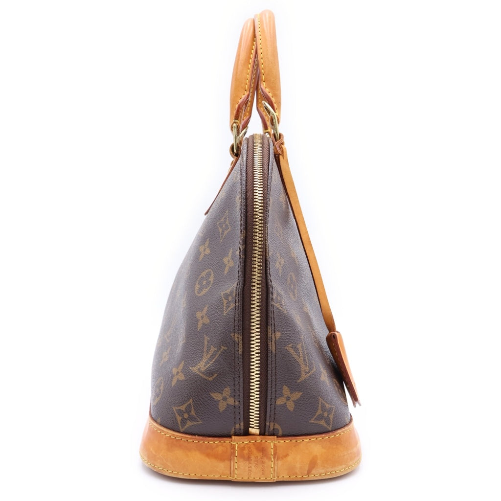 LOUIS VUITTON(ルイヴィトン) モノグラム アルマPM ハンドバッグ ブラウン PVC ×レザー M40878 ゴールド金具 レディース