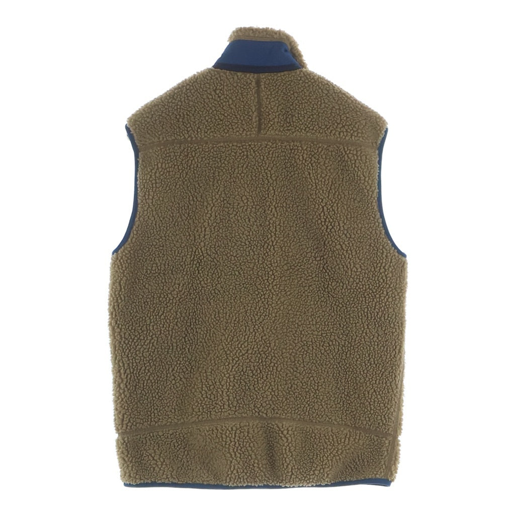 PATAGONIA(パタゴニア) 17AW クラシック レトロX ボアフリース ジップアップ ベスト ベージュ/ブルー STY23048FA17
