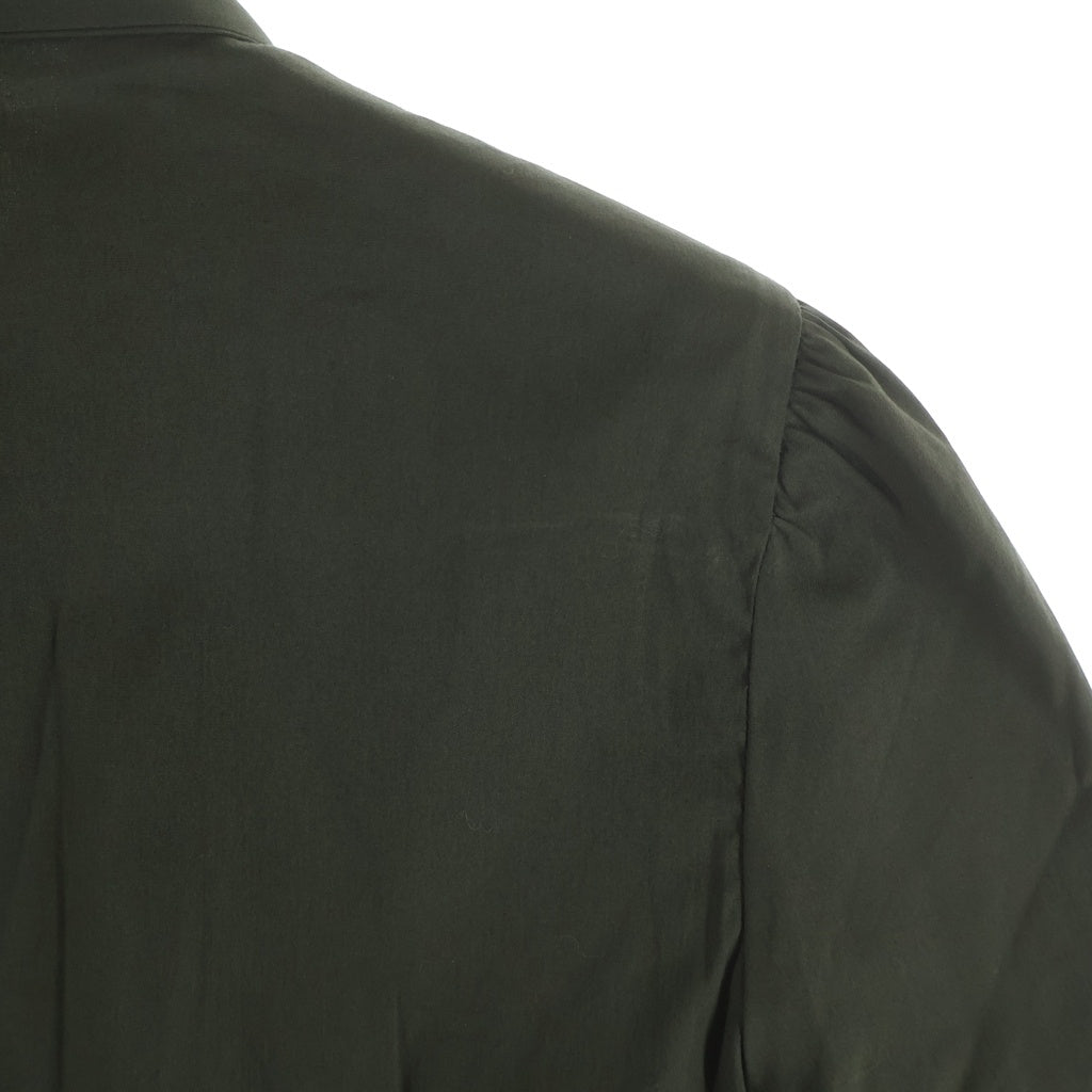 PRADA(プラダ) レース装飾 ストレッチ 長袖シャツ カーキ レディース P4537