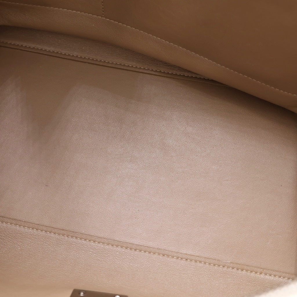 CELINE(セリーヌ) トラペーズ ミディアム 2WAYショルダーバッグ ハンドバッグ ベージュ レザー×スエード シルバー金具 レディース