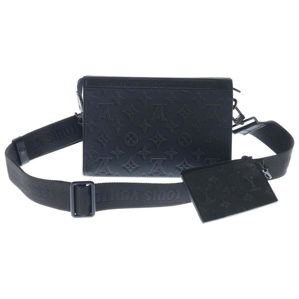 LOUIS VUITTON(ルイヴィトン) モノグラム シャドウ ガストン ウエアラブルウォレット ショルダーバッグ ブラック レザー M81115 ICタイプ