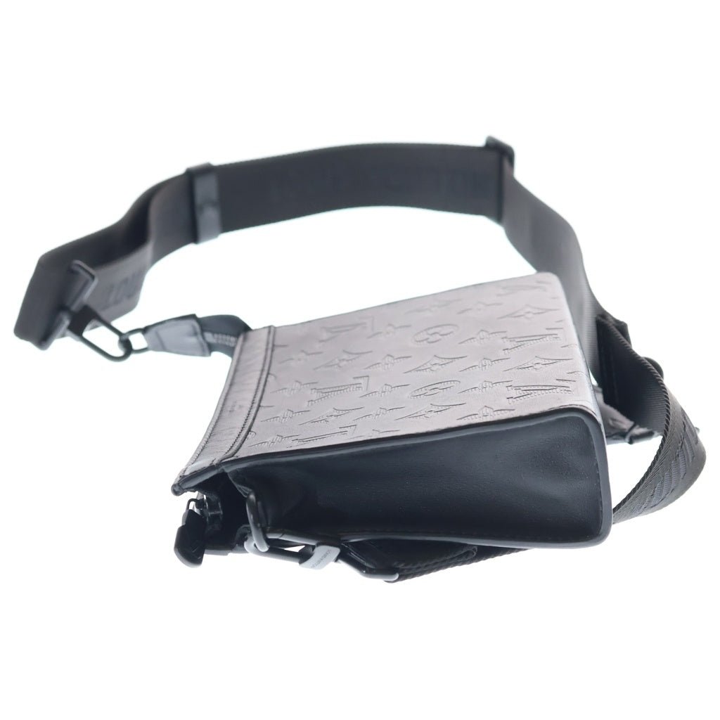 LOUIS VUITTON(ルイヴィトン) モノグラム シャドウ ガストン ウエアラブルウォレット ショルダーバッグ ブラック レザー M81115 ICタイプ