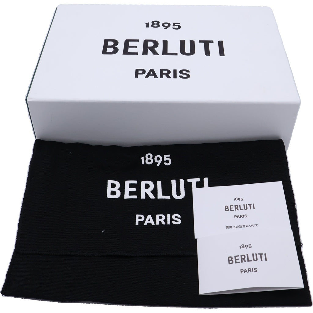 Berluti(ベルルッティ) カリグラフィ タリ スクリットレザー ロングジップウォレット ラウンドファスナー長財布 ブラック