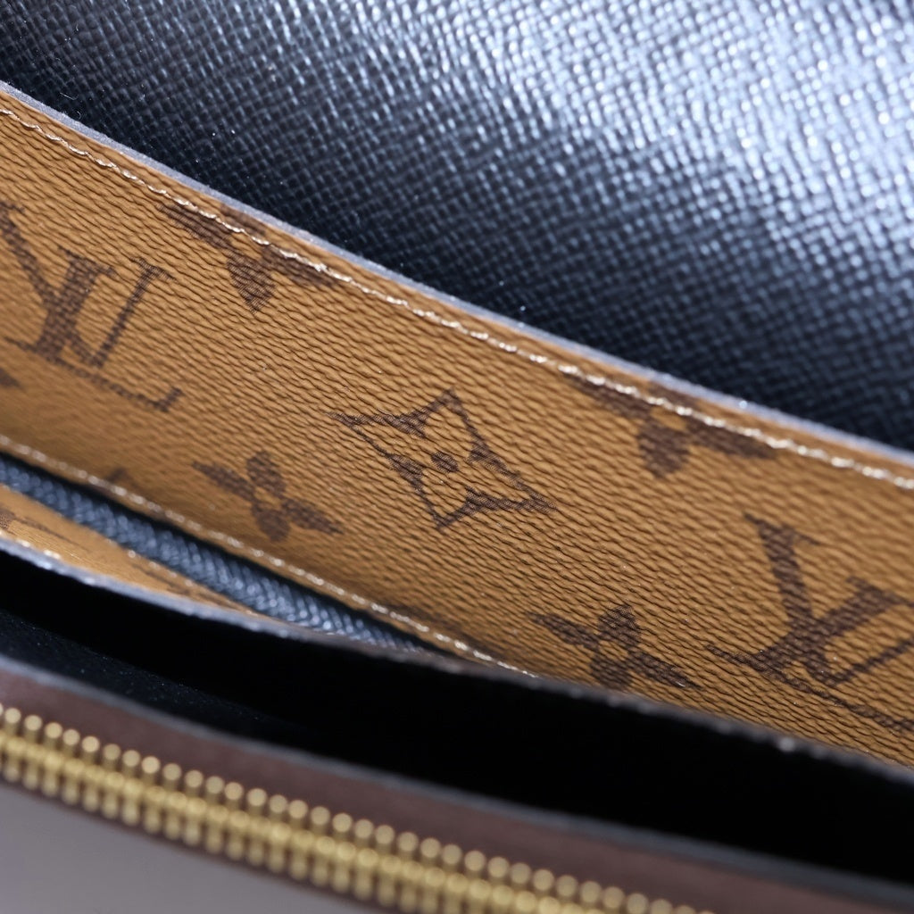 LOUIS VUITTON(ルイヴィトン) モノグラム リバース ポルトフォイユ エミリー ブラウン レザー M82157 ICタイプ