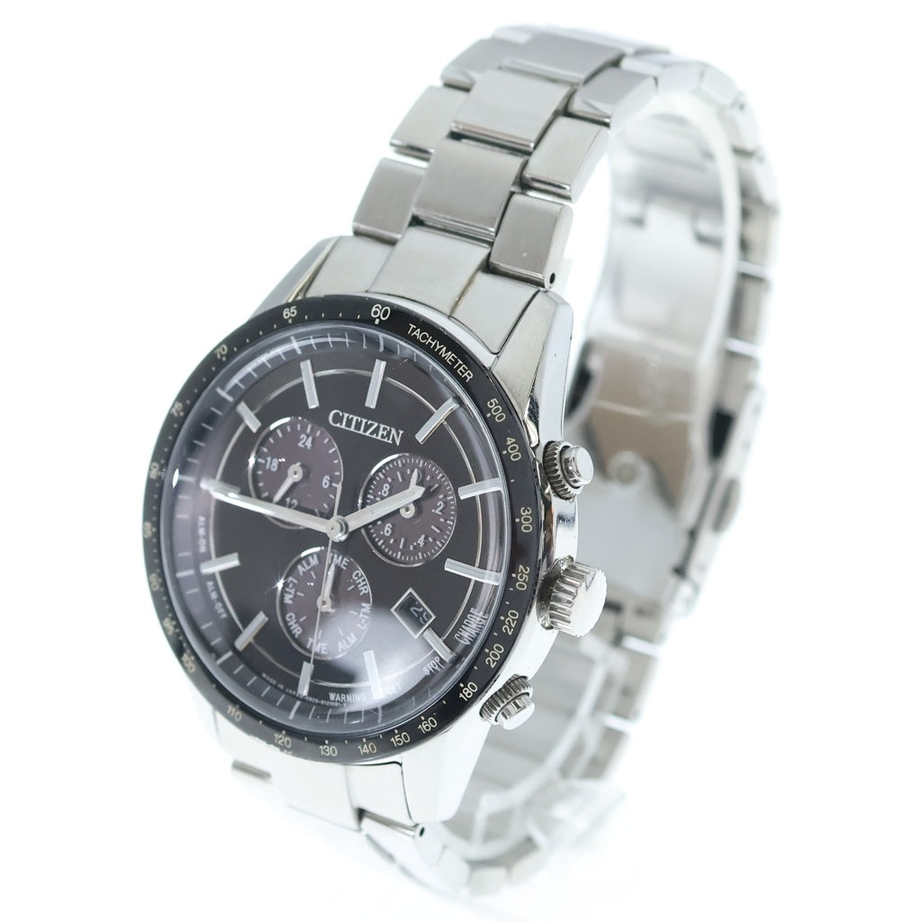 CITIZEN(シチズン) エコドライブ 黒文字盤 ソーラー ウォッチ 腕時計 シルバー BL5594 59E