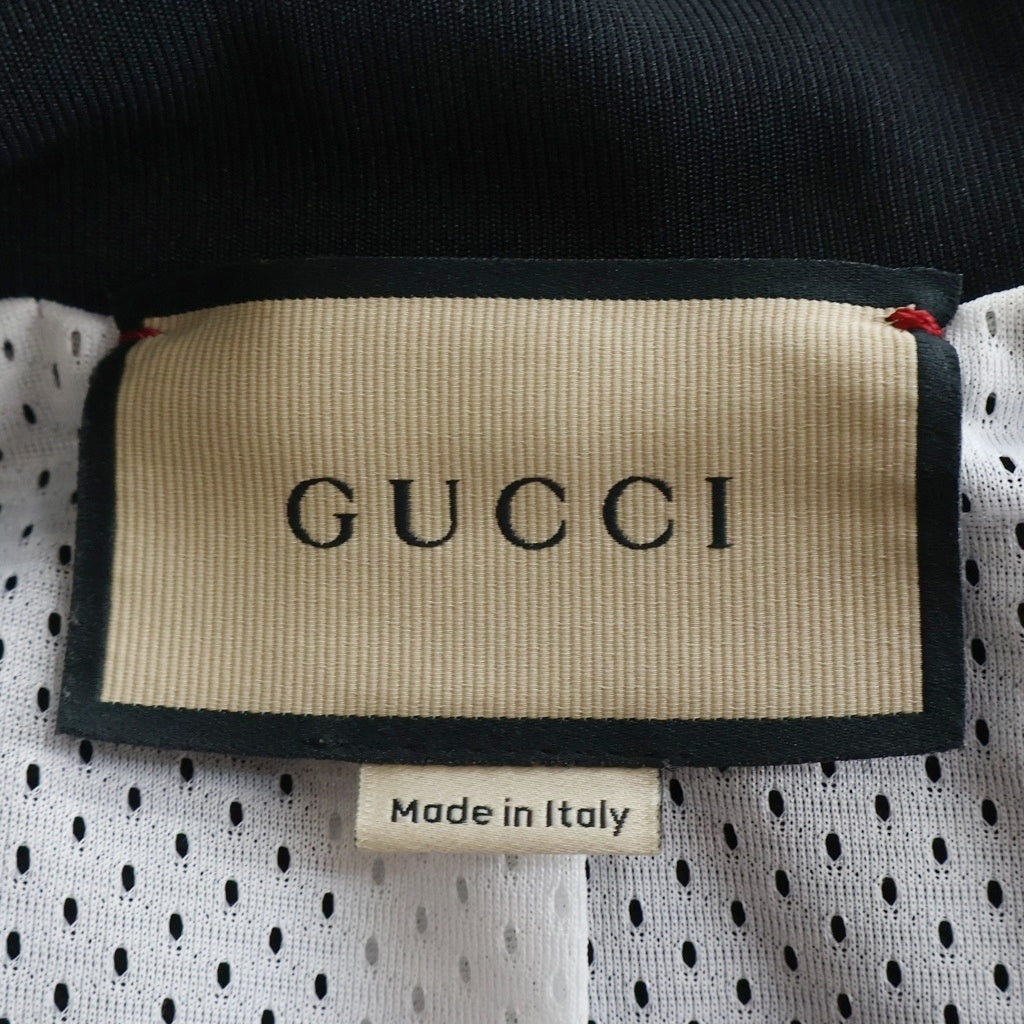 GUCCI(グッチ) トラックジャケット ジップアップ ブラック/ホワイト ポリエステル 767017 レディース