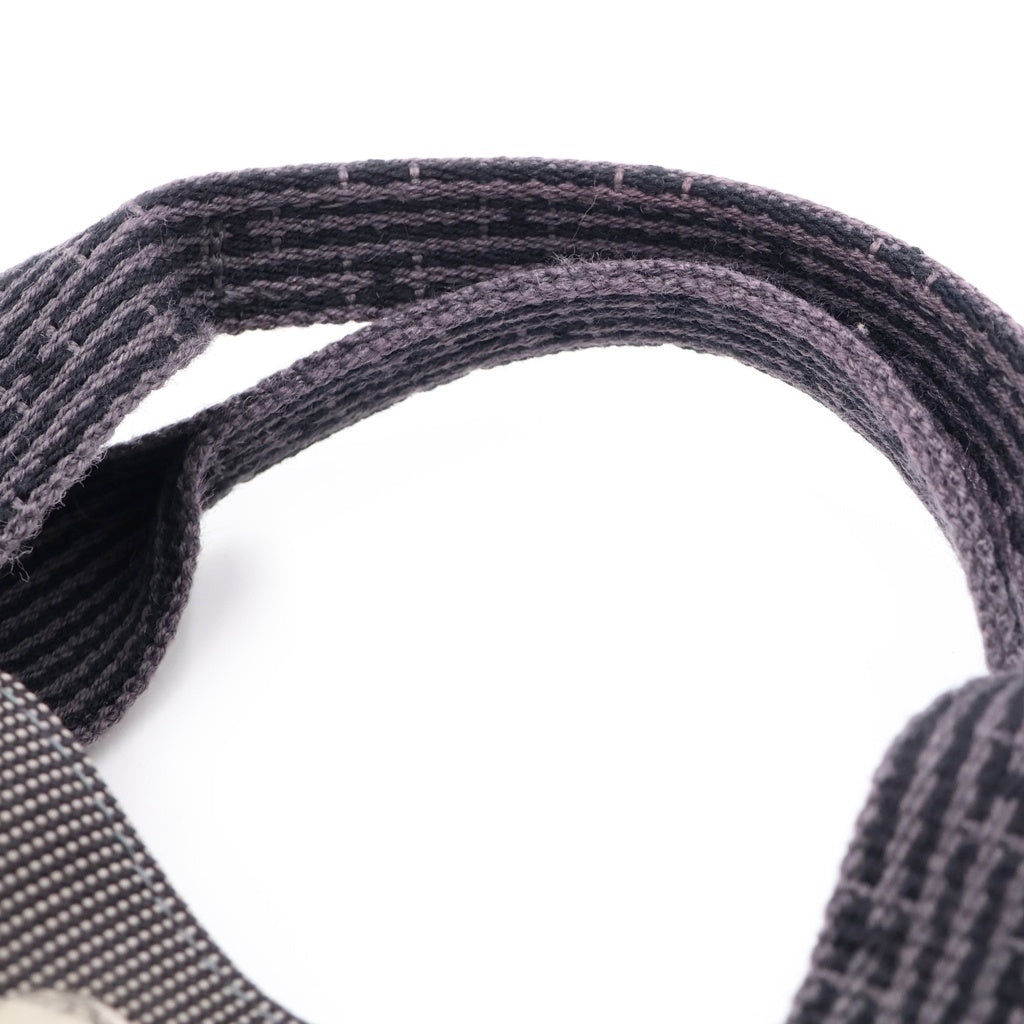HERMES(エルメス) エールラインMM トートバッグ ブラック/グレー キャンバス