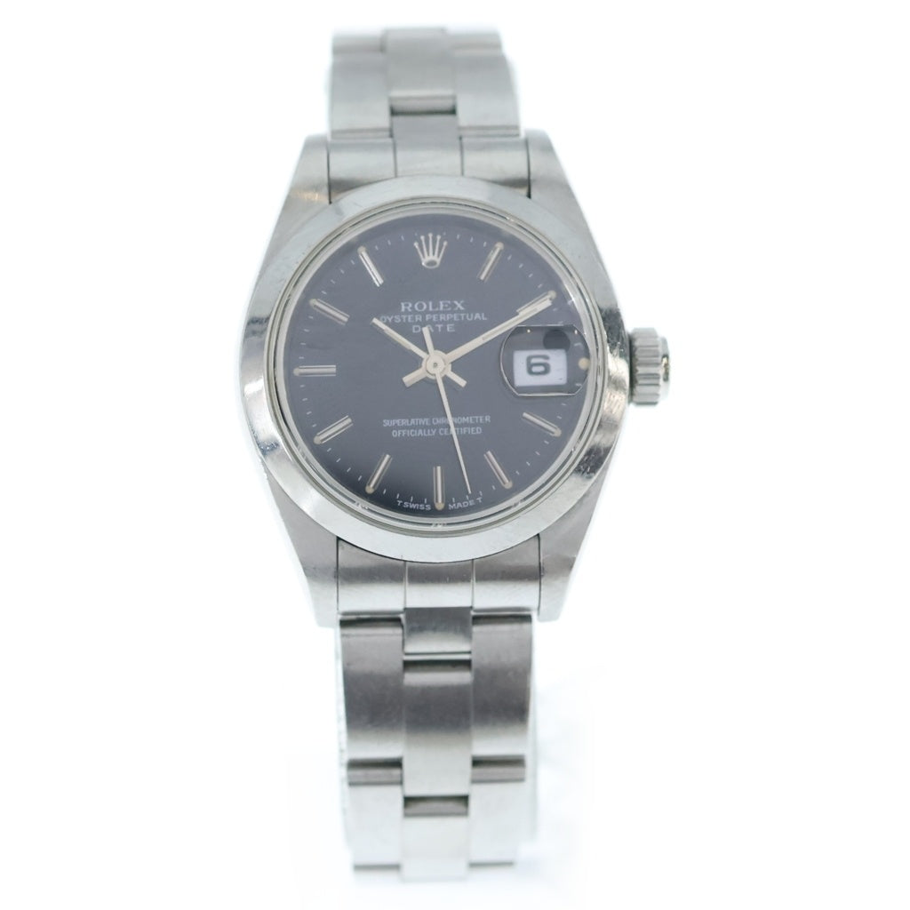 ROLEX(ロレックス) オイスターパーペチュアル 黒文字盤 ブラック SS/AT ステンレス 自動巻き 69160 T番 腕時計