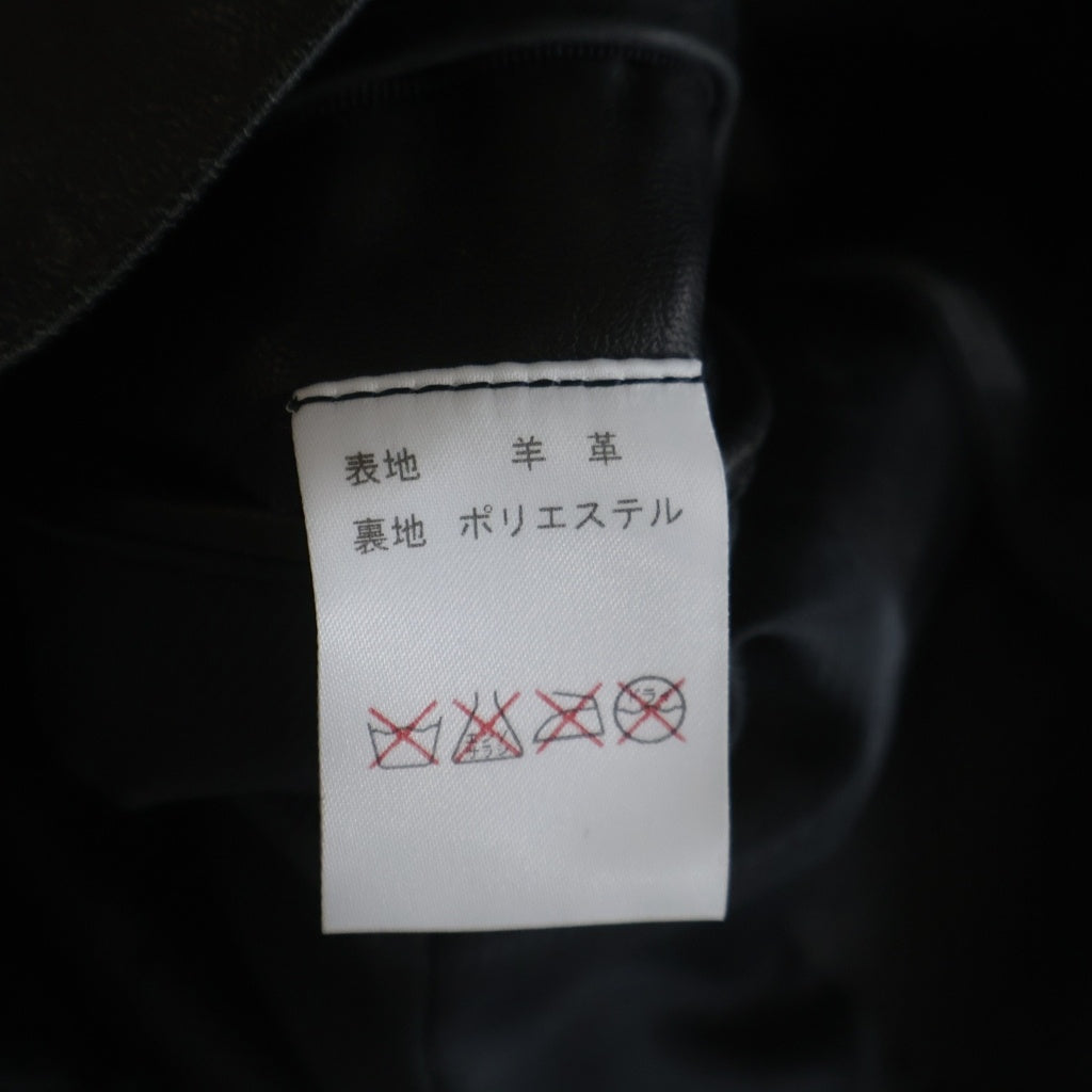 LANVIN(ランバン) ラムスキン レザー 3B テーラードジャケット ブラック