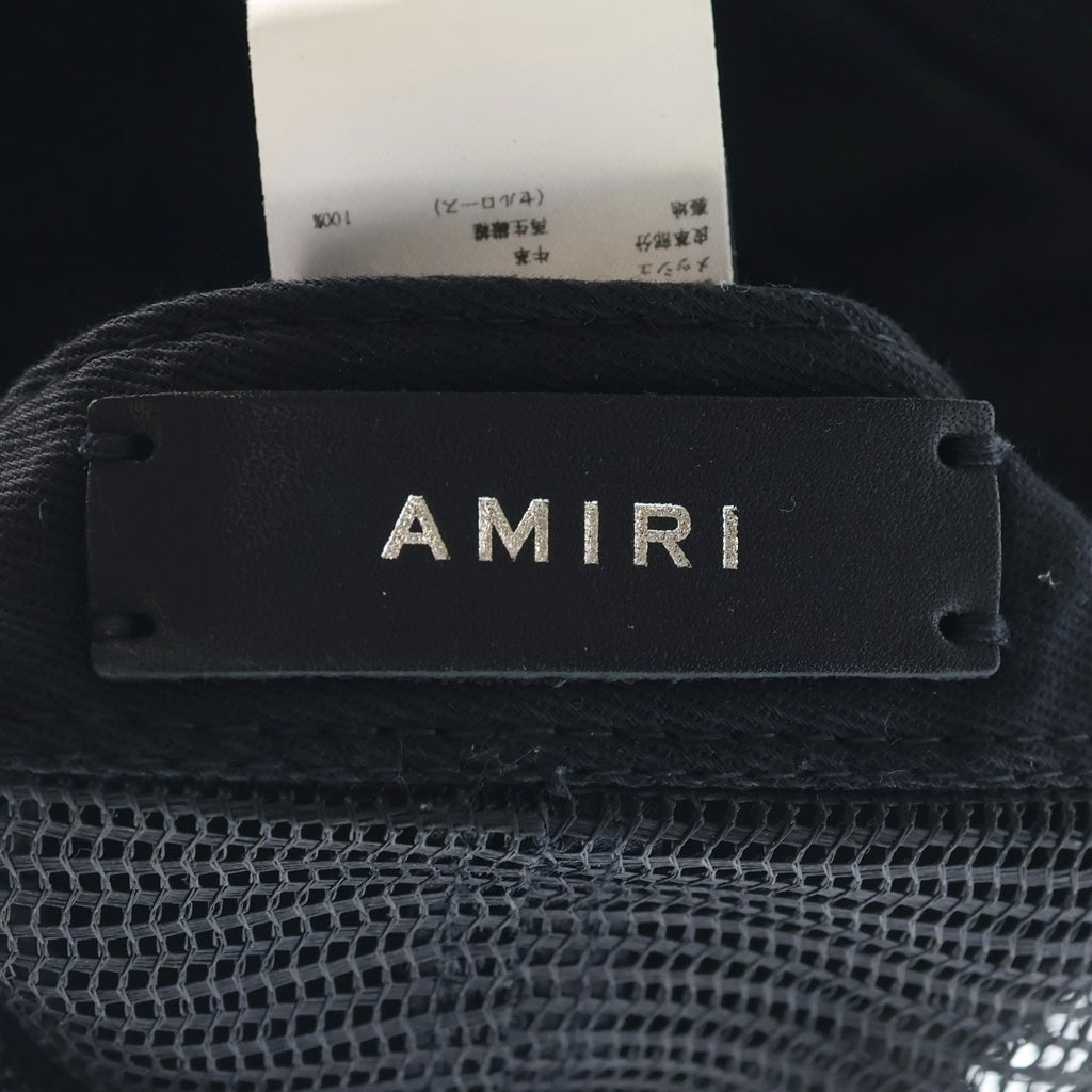 AMIRI(アミリ) 刺繍ロゴキャップ ブラック