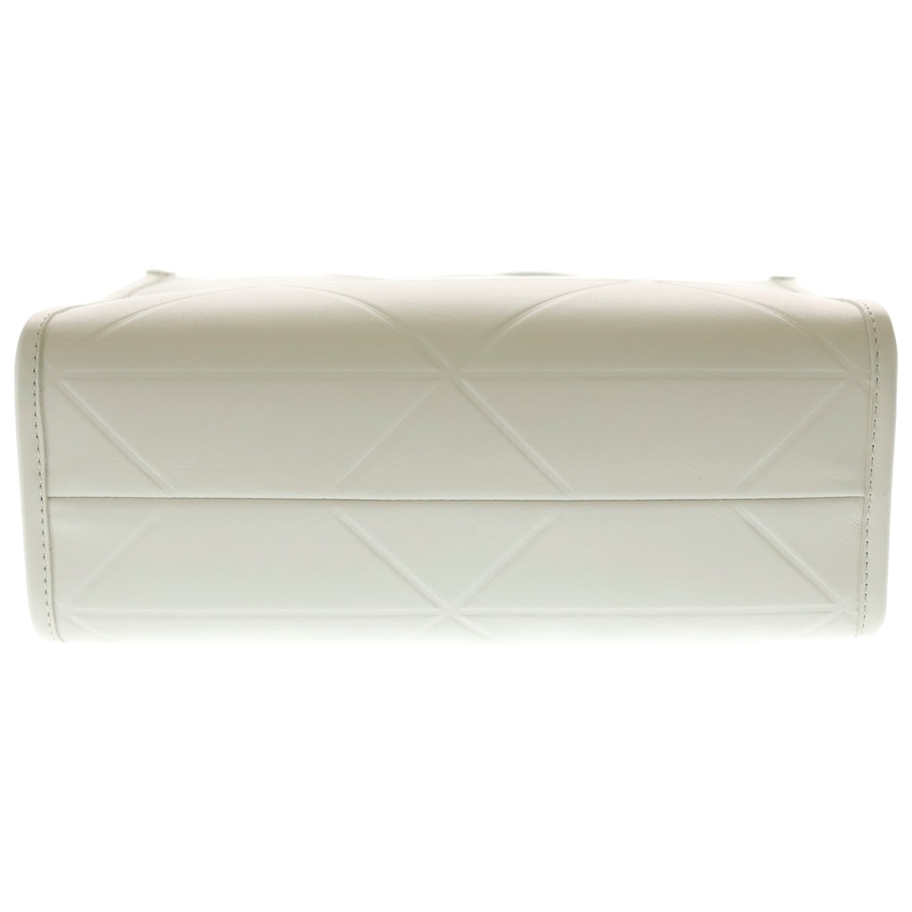 PRADA(プラダ) シンボル ステッチ 2WAYバッグ ハンドバッグ ショルダーバッグ ホワイト レザー 1BA396 ゴールド金具 レディース