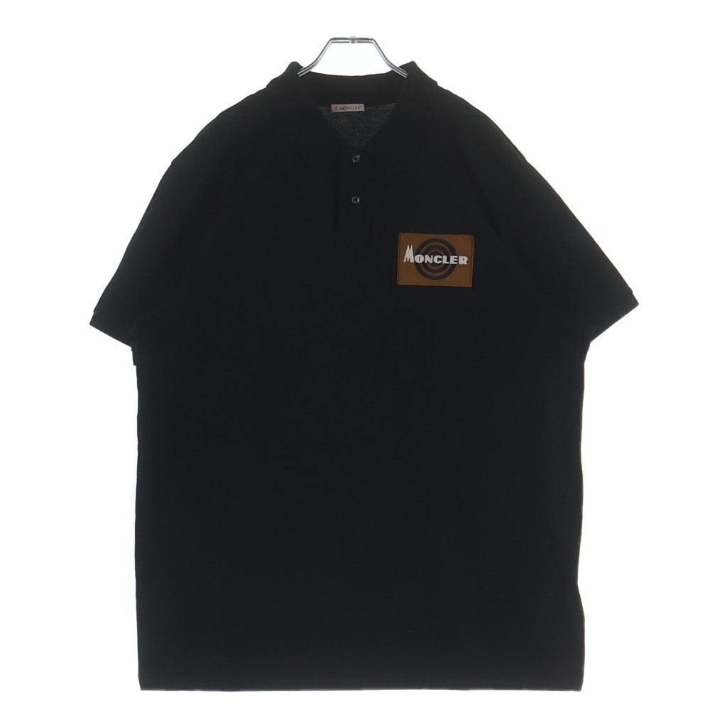 MONCLER(モンクレール) 19AW ワッペンロゴ 半袖 ポロシャツ ブラック E20918324500