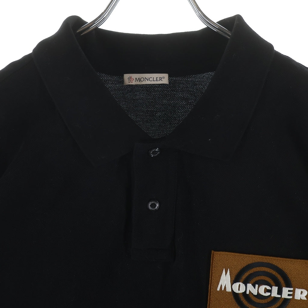 MONCLER(モンクレール) 19AW ワッペンロゴ 半袖 ポロシャツ ブラック E20918324500