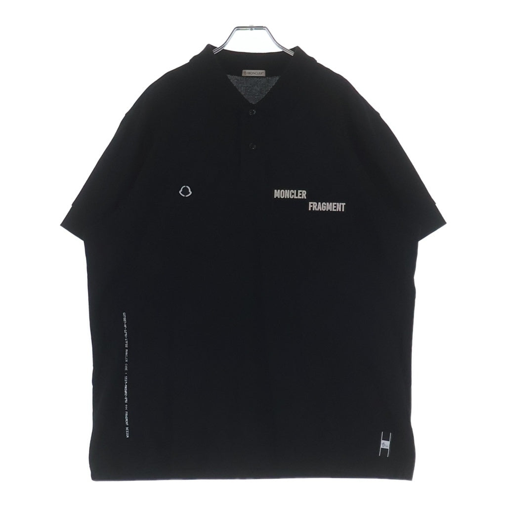 MONCLER(モンクレール) ×FRAGMENT フラグメント ワッペンロゴ 半袖ポロシャツ ブラック E109U8300350
