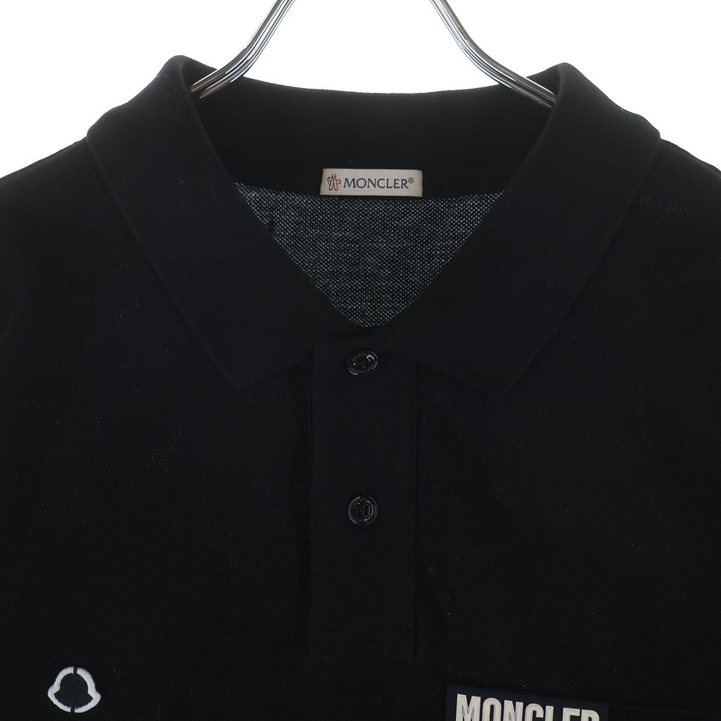MONCLER(モンクレール) ×FRAGMENT フラグメント ワッペンロゴ 半袖ポロシャツ ブラック E109U8300350