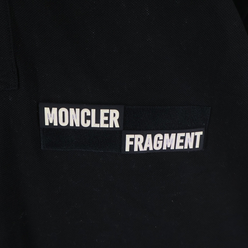 MONCLER(モンクレール) ×FRAGMENT フラグメント ワッペンロゴ 半袖ポロシャツ ブラック E109U8300350