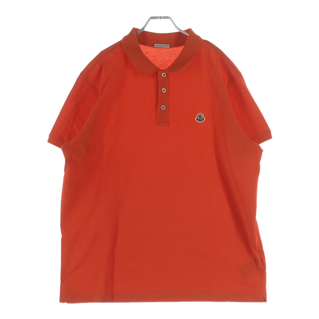 MONCLER(モンクレール) ワッペンロゴ 半袖ポロシャツ オレンジ 10918A70700
