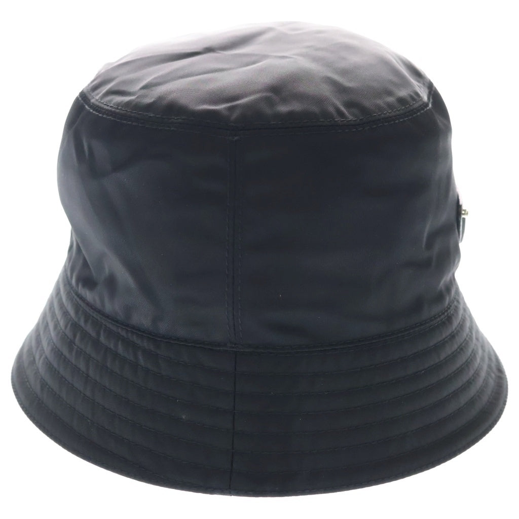 PRADA(プラダ) RE-NYLON リナイロン トライアングルロゴプレート バケットハット 帽子 ブラック 1HC137 レディース