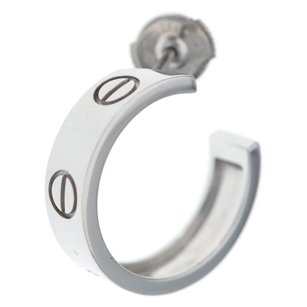 Cartier(カルティエ) ラブ K18WG 750 フープ ピアス ホワイトゴールド レディース