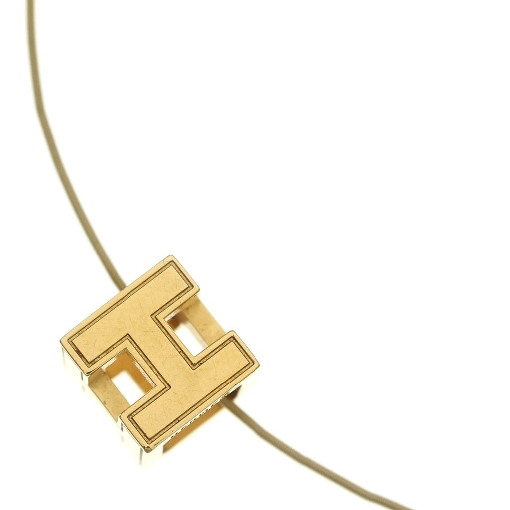 HERMES(エルメス) カージュドアッシュ Hキューブ GP ネックレス チョーカー ゴールド レディース
