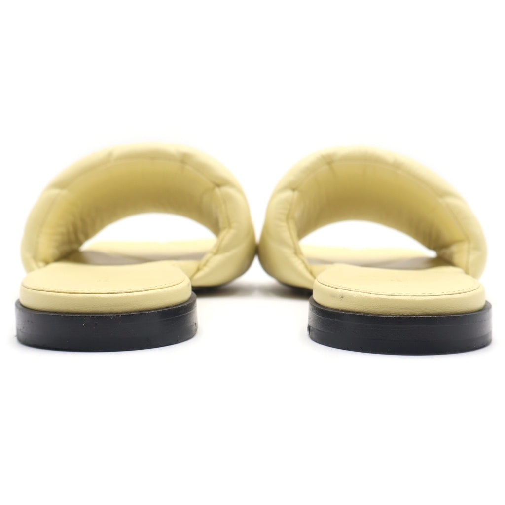 BOTTEGA VENETA(ボッテガヴェネタ) リド フラットサンダル クリーム ライトイエロー レザー #36 1/2 レディース