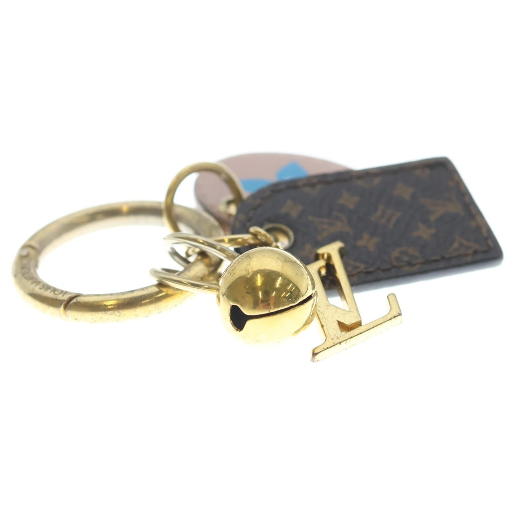 LOUIS VUITTON(ルイヴィトン) ビジューサック フェティッシュ キーホルダー キーリング ゴールド/ブラウン/ピンク レディース