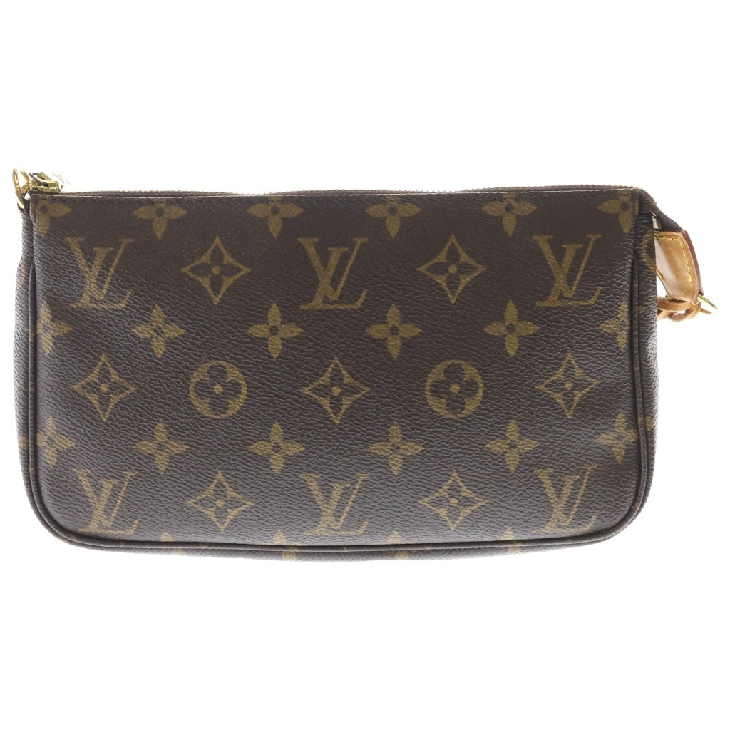 LOUIS VUITTON(ルイヴィトン) モノグラム ポシェットアクセソワール ハンドバッグ ミニバッグ ポーチ ブラウン PVCレザー M51980 ゴールド金具 レディース