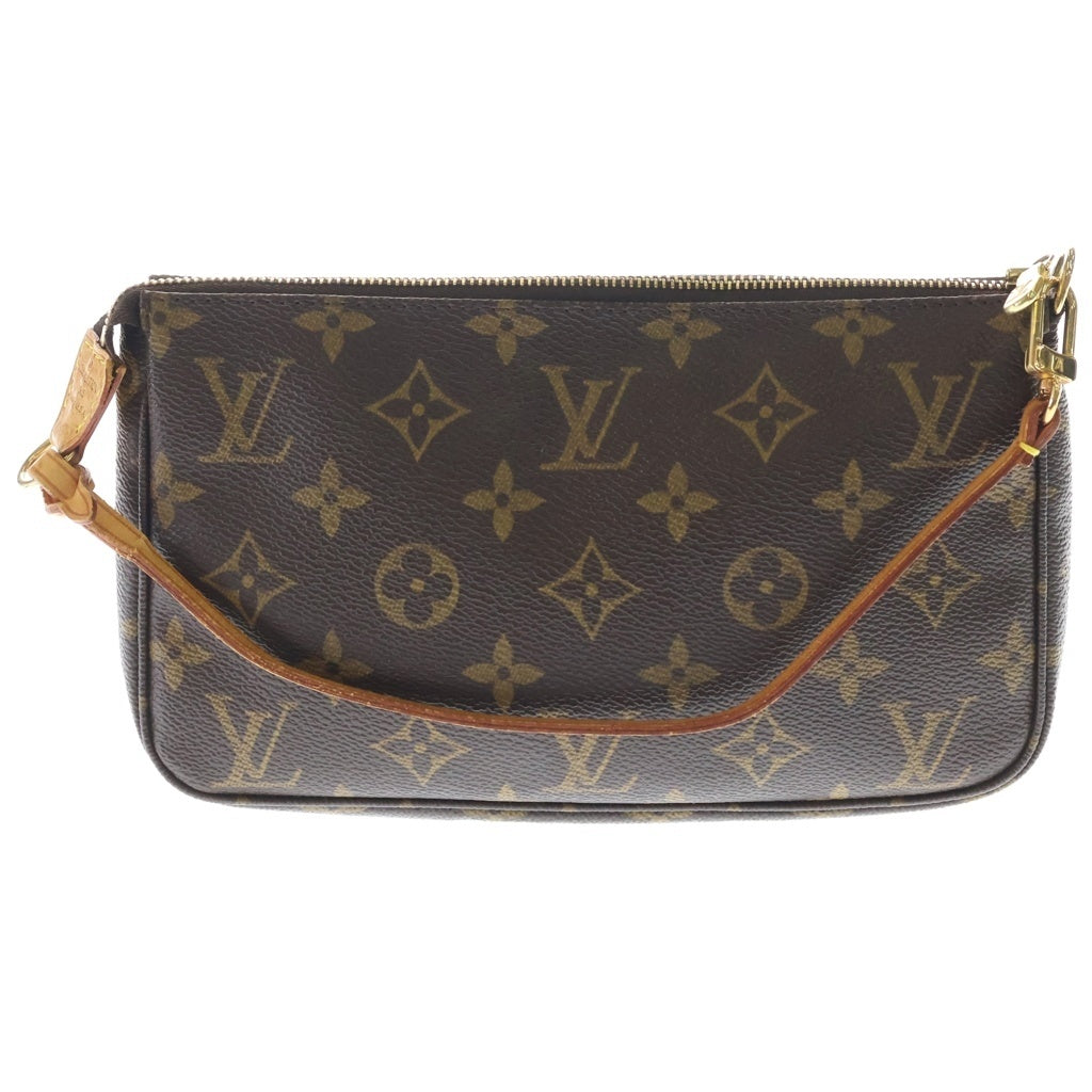 LOUIS VUITTON(ルイヴィトン) モノグラム ポシェットアクセソワール ハンドバッグ ミニバッグ ポーチ ブラウン PVCレザー M51980 ゴールド金具 レディース