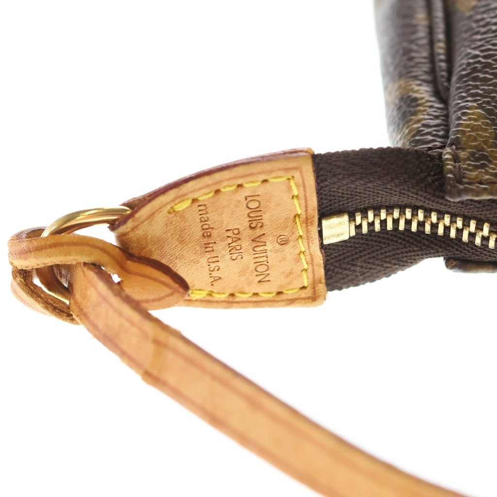 LOUIS VUITTON(ルイヴィトン) モノグラム ポシェットアクセソワール ハンドバッグ ミニバッグ ポーチ ブラウン PVCレザー M51980 ゴールド金具 レディース