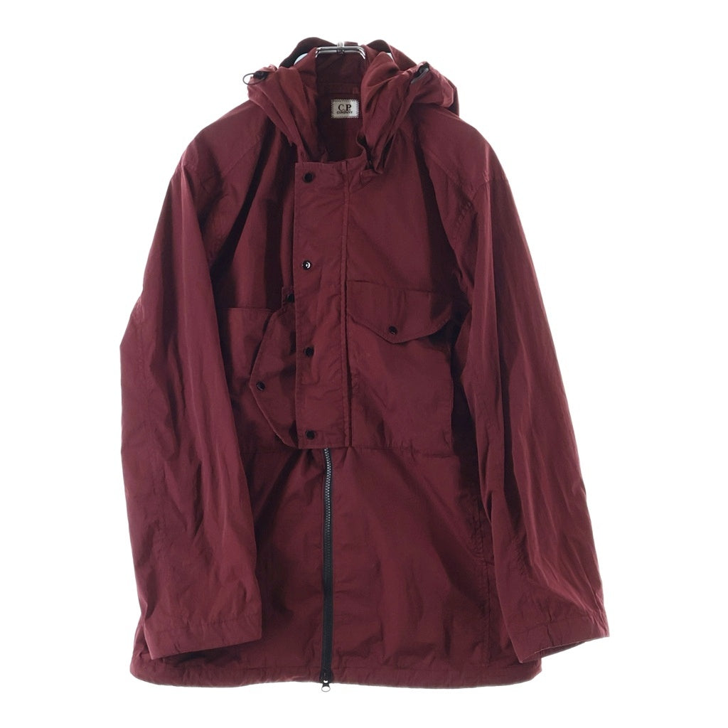 C.P. Company(シーピーカンパニー) Goggle Jacket ゴーグル フーデッド シェル ナイロン ジップアップ ジャケット ボルドー