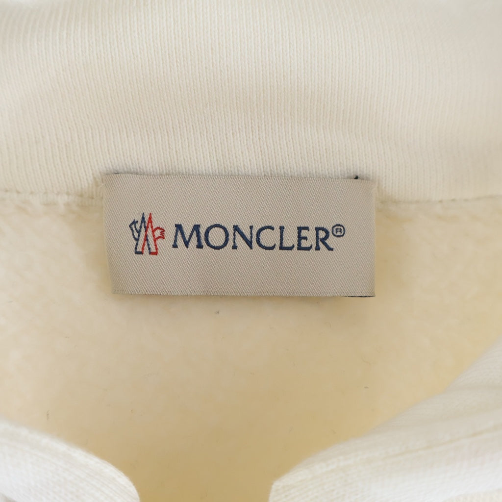 MONCLER(モンクレール) 17AW トリコロール ワッペンロゴ ジップアップ スウェット パーカー フーディー ホワイト C20918400000 80451