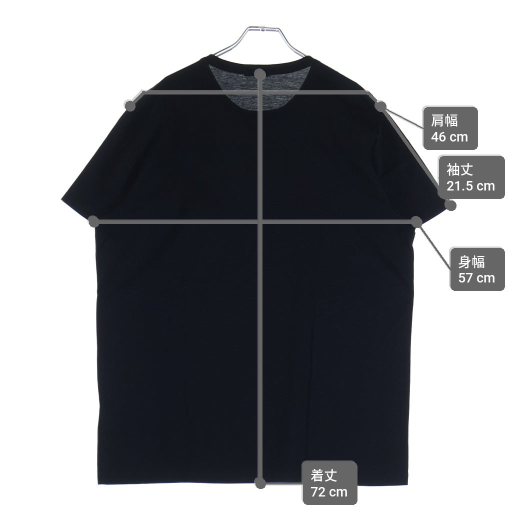 MONCLER(モンクレール) 19SS ダブルワッペンロゴ クルーネック 半袖Tシャツ カットソー ブラック D20918032500 8390Y