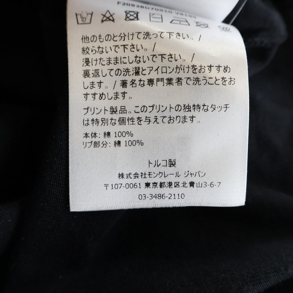 MONCLER(モンクレール) ×UNDEFEATED アンディフィーテッド ロゴプリント ロングスリーブ 長袖Tシャツ カットソー ブラック F20928D70510 V8189