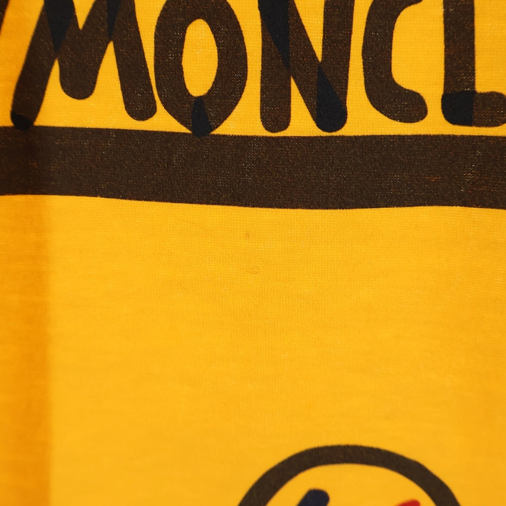MONCLER(モンクレール) 18AW ロゴプリント クルーネック 半袖Tシャツ カットソー イエロー 20918037850 8390Y
