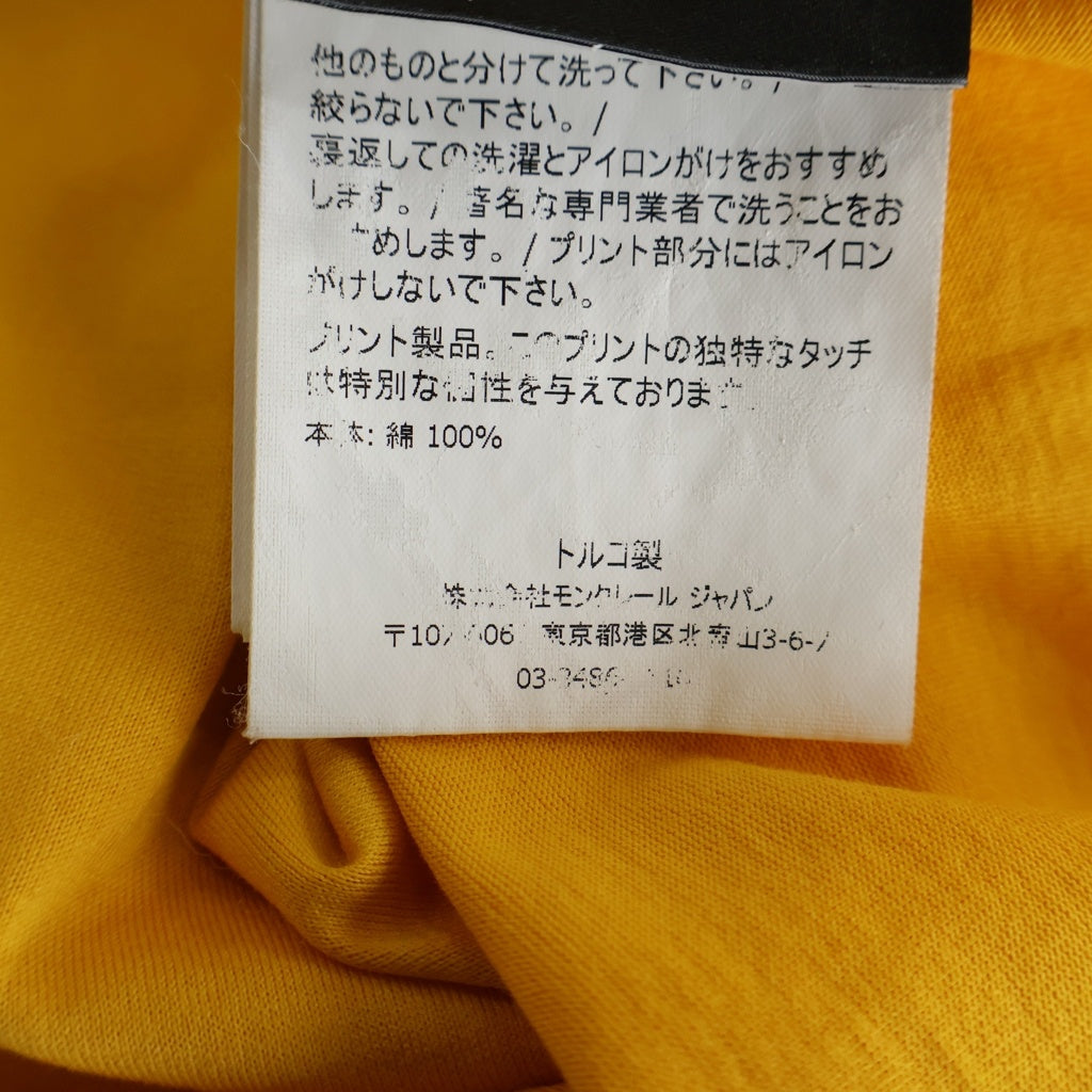 MONCLER(モンクレール) 18AW ロゴプリント クルーネック 半袖Tシャツ カットソー イエロー 20918037850 8390Y