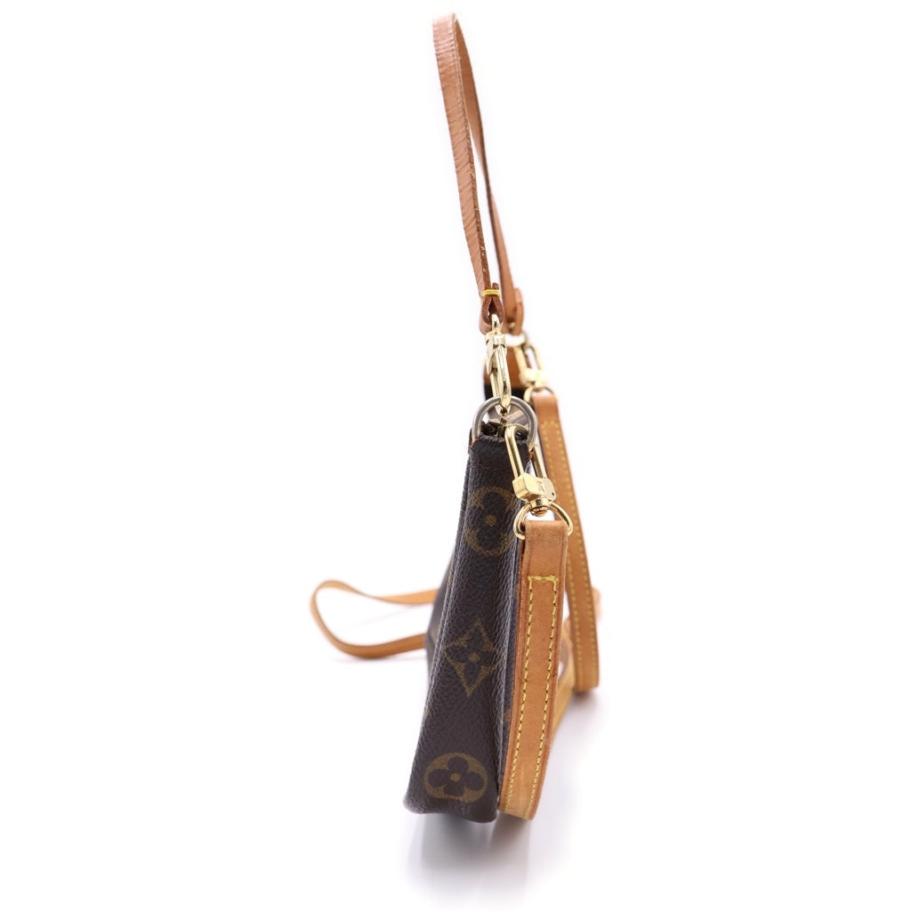LOUIS VUITTON(ルイヴィトン) モノグラム ポシェットアクセソワール PVC レザー ハンド ショルダー バッグ アクセサリーポーチ ブラウン M51980