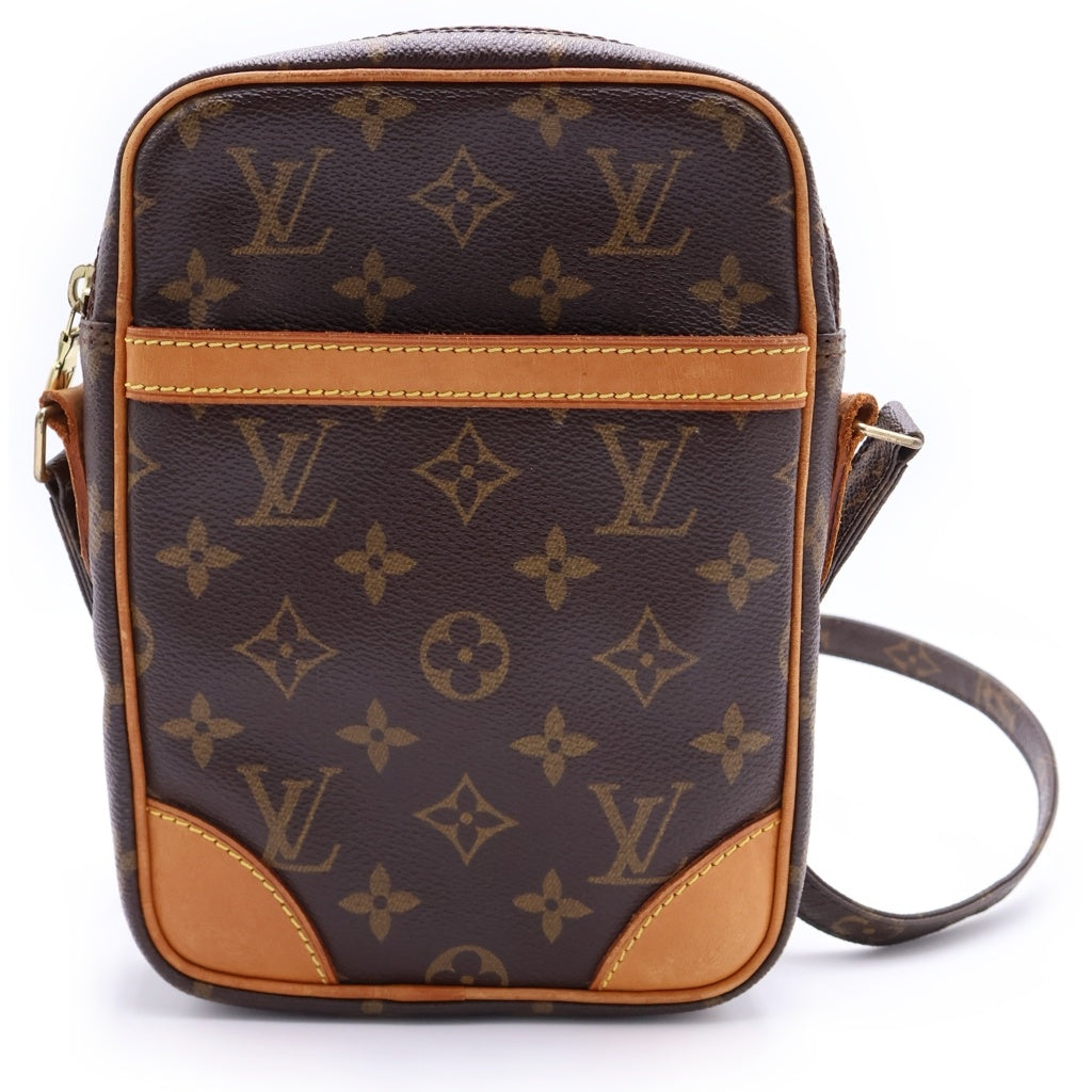 LOUIS VUITTON(ルイヴィトン) モノグラム ダヌーブ PVC レザー ショルダーバッグ ブラウン M45266