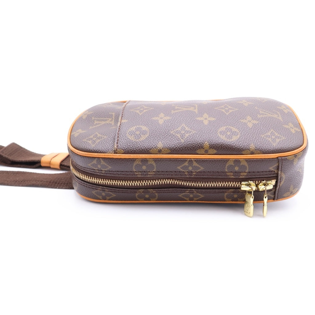 LOUIS VUITTON(ルイヴィトン) ポシェット ガンジュ モノグラム PVC レザー ショルダーバッグ ブラウン M51870