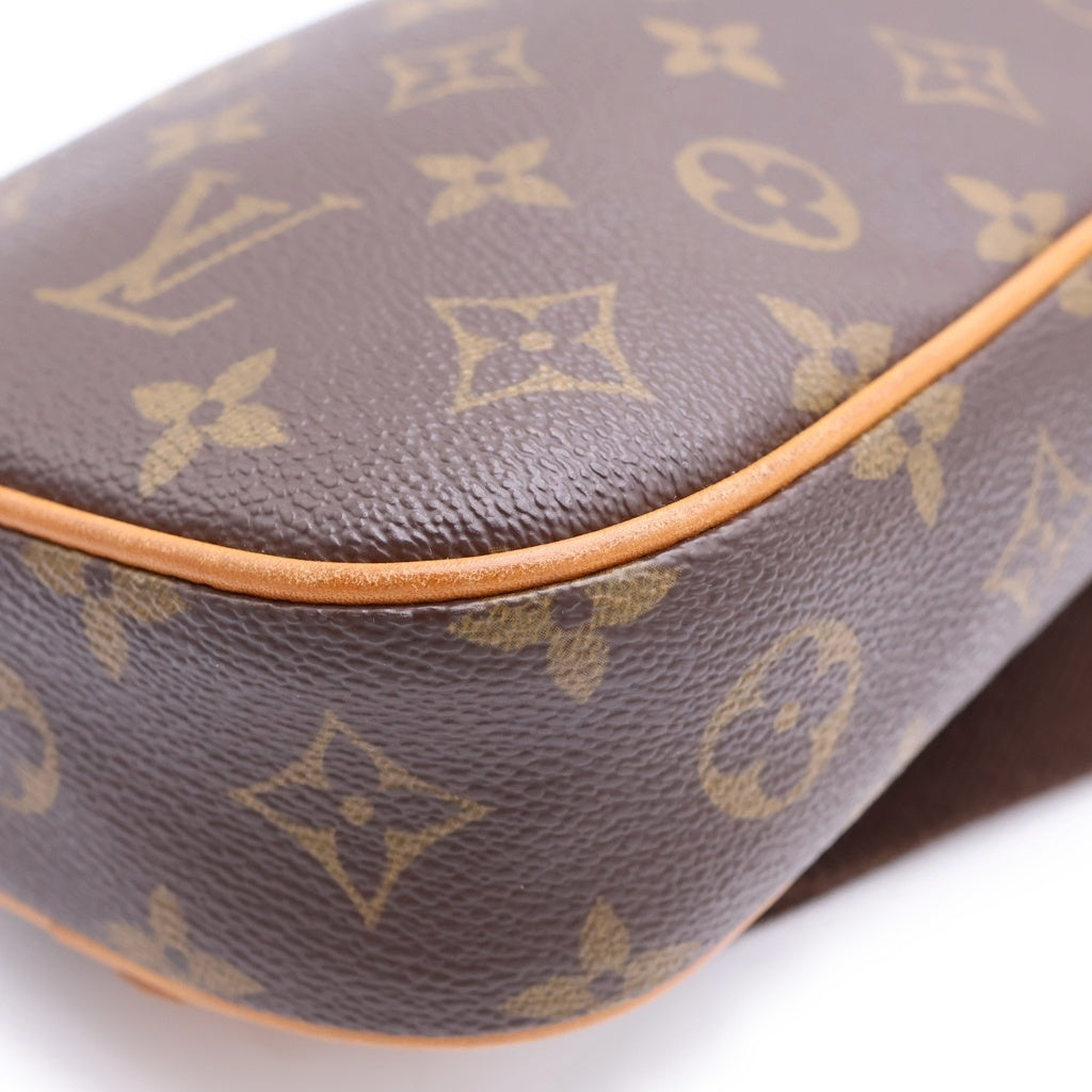 LOUIS VUITTON(ルイヴィトン) ポシェット ガンジュ モノグラム PVC レザー ショルダーバッグ ブラウン M51870