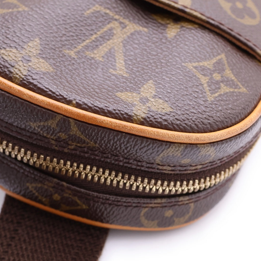 LOUIS VUITTON(ルイヴィトン) ポシェット ガンジュ モノグラム PVC レザー ショルダーバッグ ブラウン M51870