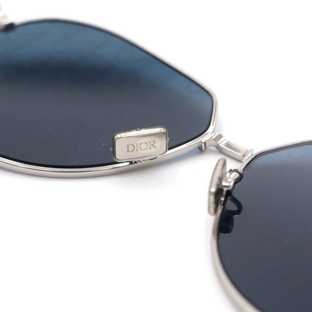 DIOR(ディオール) ロゴレンズ アイウェア ティアドロップサングラス メガネ CDLKA1UXT_F0B8 ブルー/シルバー