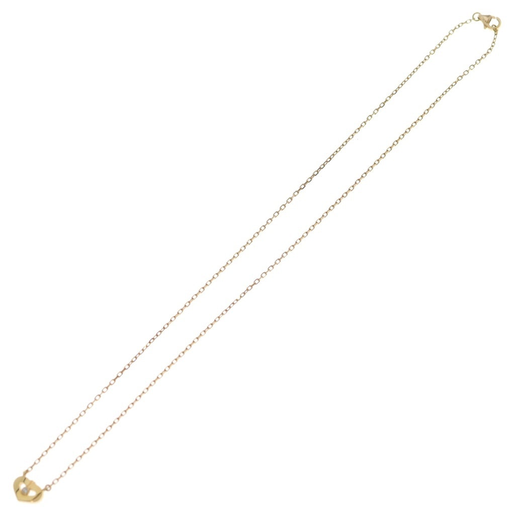 Cartier(カルティエ) Cハート ダイヤ ネックレス ペンダント チェーン ピンクゴールド 750 PG レディース