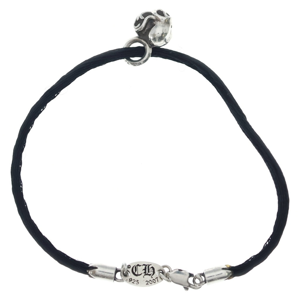 CHROME HEARTS(クロムハーツ) KZ BRACELET STAR KZ ケーゼット ハートスタック シルクブレスレット ブラック/シルバー