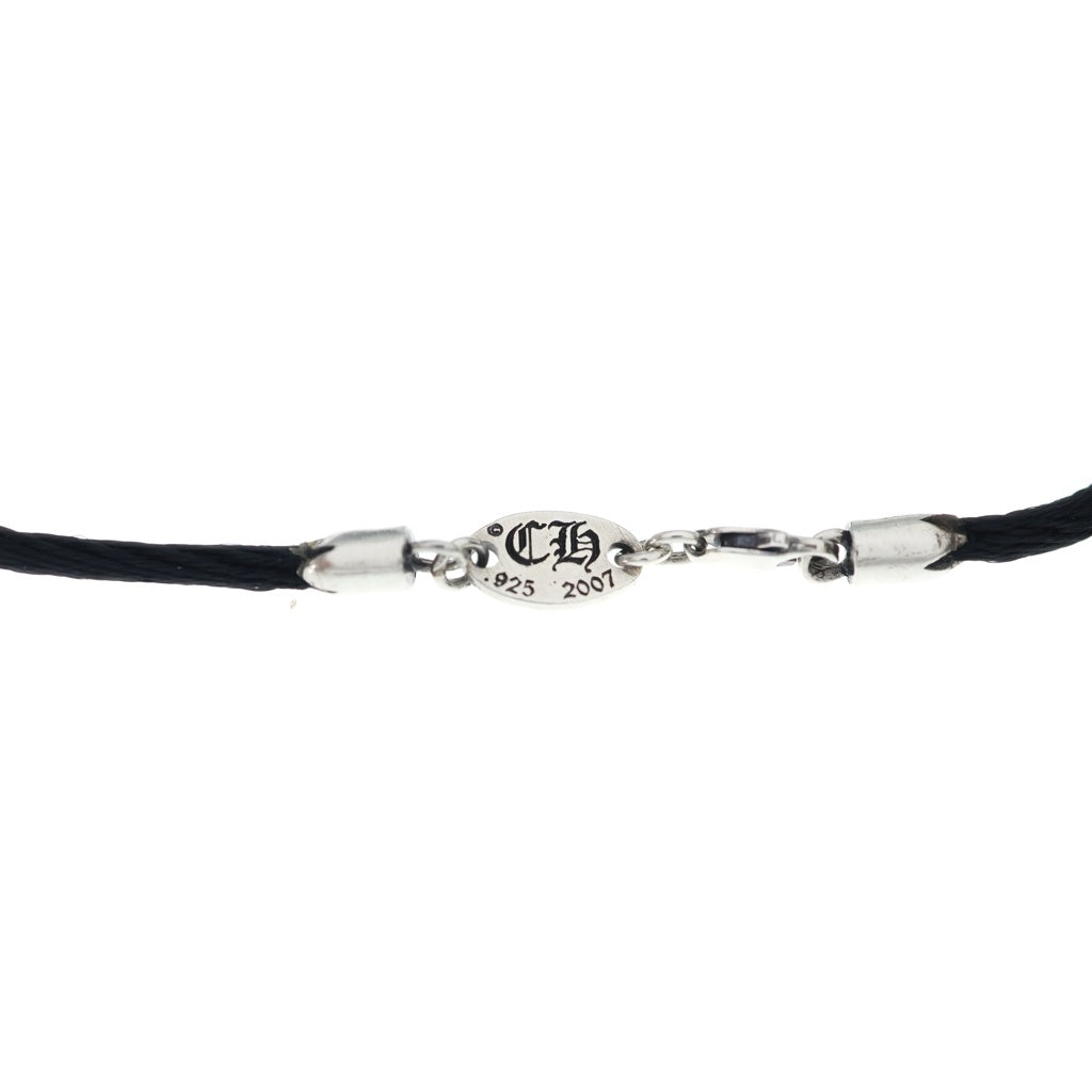 CHROME HEARTS(クロムハーツ) KZ BRACELET STAR KZ ケーゼット ハートスタック シルクブレスレット ブラック/シルバー